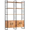 Image de Bibliothèque À 4 Niveaux 124x30x180 Cm Bois D'acacia Massif Vidaxl
