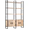 Image de Bibliothèque À 4 Niveaux 124x30x180 Cm Bois De Manguier Massif Vidaxl