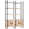 Image de Bibliothèque à 4 niveaux 124x30x180 cm Bois de manguier massif