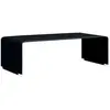Image de Table Basse Noir 98 X 45 X 31 Cm Verre Trempé Vidaxl