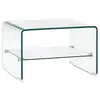 Image de Vidaxl table basse clair 50x45x33 cm verre trempé 284744