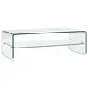 Image de Table Basse Clair 98x45x31 Cm Verre Trempé Vidaxl