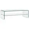 Image de Vidaxl table basse clair 98x45x31 cm verre trempé 284745