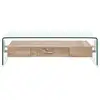 Image de Vidaxl table basse clair 98x45x31 cm verre trempé 284747
