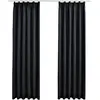 Image de Rideaux Occultants Avec Crochets 2 Pcs Noir 140x175 Cm Vidaxl