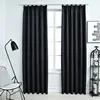 Image de vidaXL 2x Rideaux Occultants avec Crochets Occultant à Oeillet Chambre à Coucher Fenêtre Salon Bureau Maison Intérieur Noir 134415