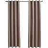 Image de Rideaux Occultants Avec Anneaux En Métal 2 Pcs Taupe 140x225 Cm Vidaxl