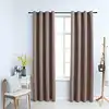 Image de Rideaux Occultants Avec Anneaux En Métal 2 Pcs Taupe 140x245 Cm Vidaxl