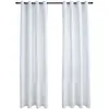 Image de Rideau Occultant Et Anneaux En Métal 2pcs Blanc Cassé 140x175cm Vidaxl