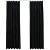 Image de Rideaux Occultants Avec Crochets 2 Pcs Velours Noir 140x225 Cm Vidaxl