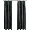 Image de Rideaux Occultants Et Crochet 2pcs Velours Anthracite 140x225cm Vidaxl