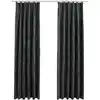 Image de Rideaux Occultants Et Crochet 2pcs Velours Anthracite 140x245cm Vidaxl