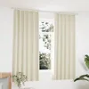 Image de vidaXL Rideaux occultants avec crochets 2 pcs Velours Crème 140x175 cm