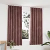 Image de vidaXL Rideau occultant et crochet 2pcs Velours Rose antique 140x175cm
