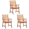 Image de vidaXL Chaises de salle à manger dextérieur 3 pcs Acacia massif