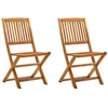 Image de Chaises pliables dextérieur - VidaXL - Bois dacacia massif - Naturelle - 2 personnes