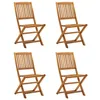 Image de vidaXL Chaises pliables dextérieur lot de 4 Bois dacacia solide 46340