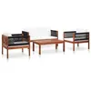Image de vidaXL Salon de jardin 4 pcs Bois dacacia solide