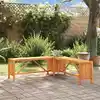 Image de Banc De Jardin Et Jardinière 117x117x40 Cm Bois Solide D'acacia Vidaxl