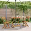 Image de Table Pliable De Jardin 70x70x75 Cm Bois D'acacia Massif Vidaxl