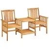 Image de Chaises De Jardin Avec Table À Thé 159x61x92 Cm Bois D'acacia Vidaxl
