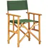 Image de Chaise De Metteur En Scène Bois Massif D'acacia Vert Vidaxl