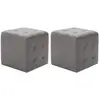 Image de 2 Pcs Poufs Gris 30 X 30 X 30 Cm Similicuir Vidaxl