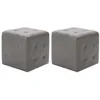 Image de vidaXL 2 pcs Poufs Gris 30 x 30 x 30 cm Similicuir