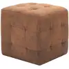 Image de Vidaxl 2 pcs poufs marron 30 x 30 x 30 cm similicuir daim 278382
