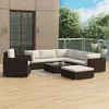 Image de vidaXL Mobilier de Jardin 8 pcs avec Coussins Salon de Jardin Meuble dExtérieur Mobilier de Terrasse Mobilier de Patio 46765
