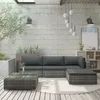 Image de Salon de jardin - vidaXL - Résine tressée - Gris - 4 personnes