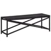 Image de Banc De Jardin 120 Cm Résine Tressée Noir Vidaxl