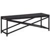 Image de vidaXL Banc de jardin 120 cm Résine tressée Noir 46210