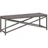 Image de Banc De Jardin 120 Cm Résine Tressée Gris Vidaxl