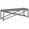 Image de vidaXL Banc de jardin 120 cm Résine tressée Gris 46211