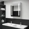 Image de vidaXL Armoire de salle de bain à miroir LED 50x13x70 cm 285117