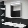 Image de Armoire De Salle De Bain À Miroir Led 60x11x80 Cm Vidaxl