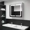 Image de Armoire De Salle De Bain À Miroir Led 80x12,2x68 Cm Vidaxl