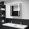 Image de vidaXL Armoire de Salle de Bain à Miroir LED Armoire à LED Murale Armoire de Rangement Chambre à Coucher Maison Intérieur 285125