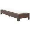 Image de Transat - vidaXL - Marron - Résine tressée - Coussin blanc crème - Résistance intempéries