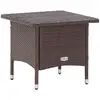 Image de Table À Thé Marron 50x50x47 Cm Résine Tressée Vidaxl