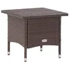 Image de vidaXL Table à thé Marron 50x50x47 cm Résine tressée