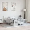 Image de Cadre De Lit Sans Matelas Blanc Métal 140x200 Cm Vidaxl