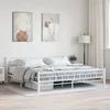 Image de Cadre De Lit Sans Matelas Blanc Métal 200x200 Cm Vidaxl