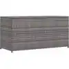 Image de Boîte De Rangement De Jardin Gris 120x50x60 Cm Résine Tressée Vidaxl