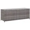 Image de vidaXL Boîte de rangement de jardin Gris 150x50x60 cm Résine tressée