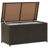 Image de Boîte de rangement - VIDAXL - 100x50x50 cm - Résine tressée - Marron - Étanche