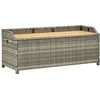 Image de Banc De Rangement De Jardin 120 Cm Résine Tressée Gris Vidaxl