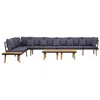 Image de vidaXL Mobilier de Jardin 8 Places avec Coussins Mobilier de Terrasse Salon de Jardin Meuble dExtérieur Mobilier de Patio 46485