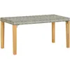 Image de Banc De Jardin 120 Cm Gris Résine Tressée Et Bois D'acacia Vidaxl